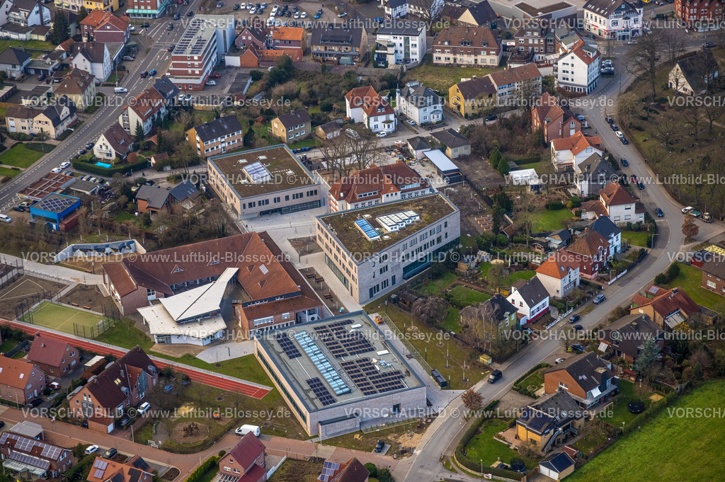Hamm241201194 | Luftbild, Baustelle Arnold-Freymuth-Gesamtschule, An der Falkschule, Stadtbezirk Herringen, Hamm, Ruhrgebiet, Nordrhein-Westfalen, Deutschland