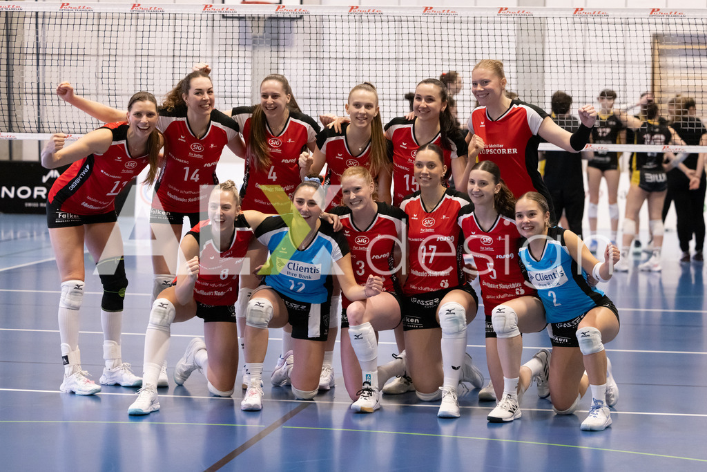 Volleyball I Frauen I Saison 2025-2026 I Volleyball NLA | Women I 1/4 Finals I  BIWI VFM - VC Kanti Schaffhausen I 01.03.2026 | VC Kanti Schaffhausen - Teamfoto - Realisiert mit Pictrs.com