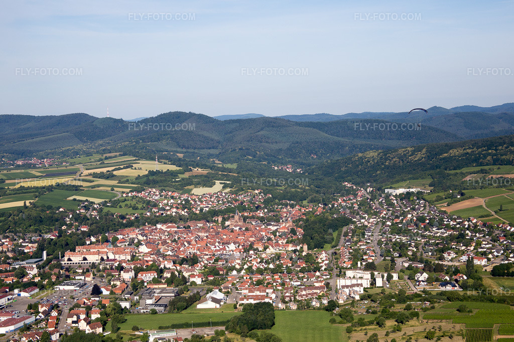 Aerial view: View of the town in Wissembourg in the state Bas-Rhin, France.Photo: IMG_083055.jpg taken on 06/26/2015 by Werner Riehm/FLY-FOTO.comResolution of the original: 5472 x 3648 px