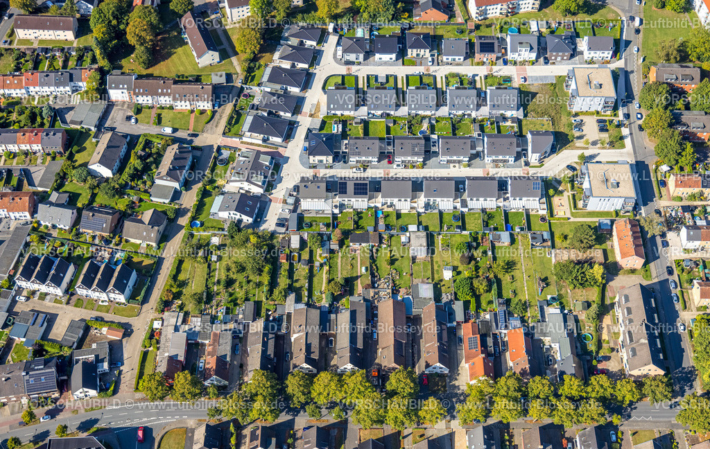 Hamm250901378 | Luftbild, Neubau Einfamilienhaus Reihenhäuser Wohnsiedlung Erich-Polkaehn-Straße,  Heessen, Stadtbezirk Heessen, Hamm, Ruhrgebiet, Nordrhein-Westfalen, Deutschland