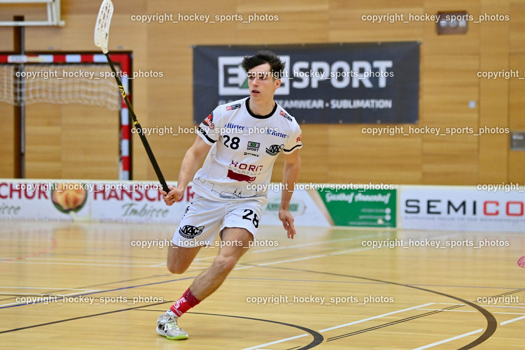 VSV Unihockey vs. KAC Floorball | #28 Gabriel Lekas KAC Floorball, VSV Unihockey vs. KAC Floorball, VSV Unihockey vs. KAC Floorball am 28.03.2026 in Villach (Ballspielhalle St. Martin), Austria, (Photo by Bernd Stefan)