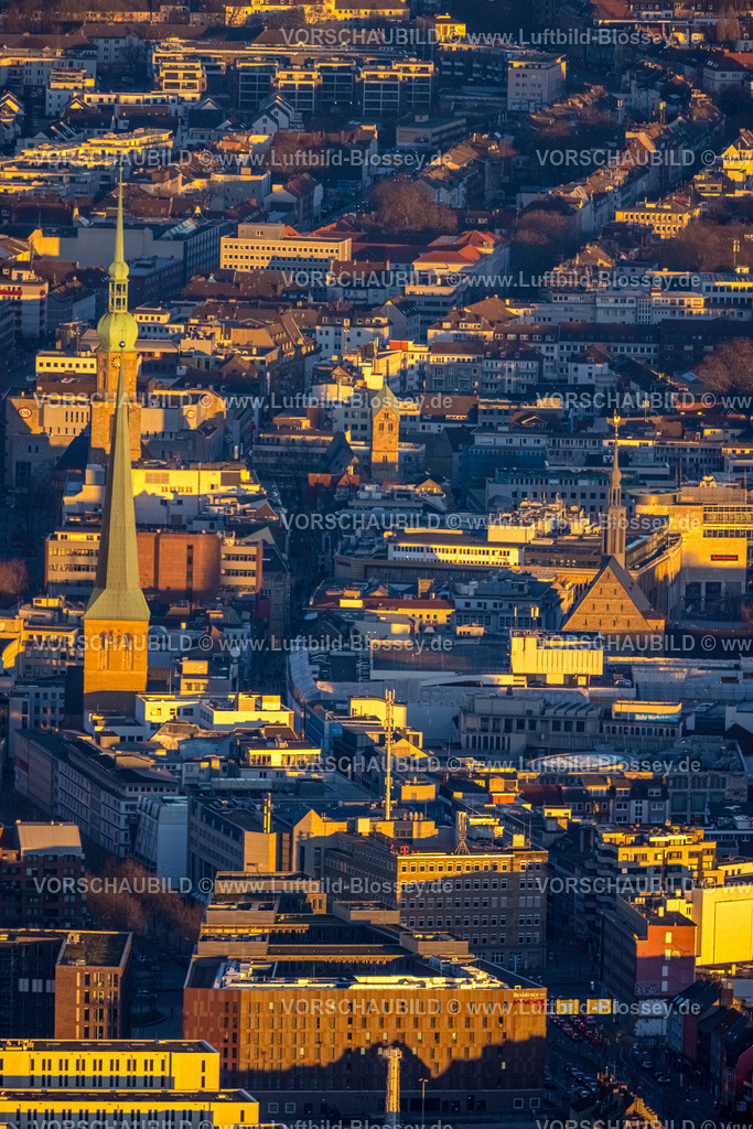Dortmund230202813 | Luftbild, City, evang. Stadtkirche St. Petri, Probsteikirche, evang. Reinoldikirche, evang. Stadtkirche St Marien, Dortmund, Ruhrgebiet, Nordrhein-Westfalen, Deutschland