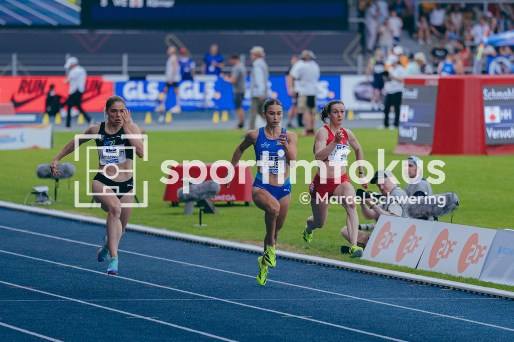 Deutsche Meisterschaften der Frauen und Männer 2026 | Jolina Ernst, TV Wattenscheid 01, 100-Meter-Lauf, Halbfinale, Deutsche Meisterschaften der Frauen und Männer 2026, Lohrheidestadion Bochum-Wattenscheid, 25.07.2026. Foto: Marcel Schwering / sportimfokus - Realisiert mit Pictrs.com