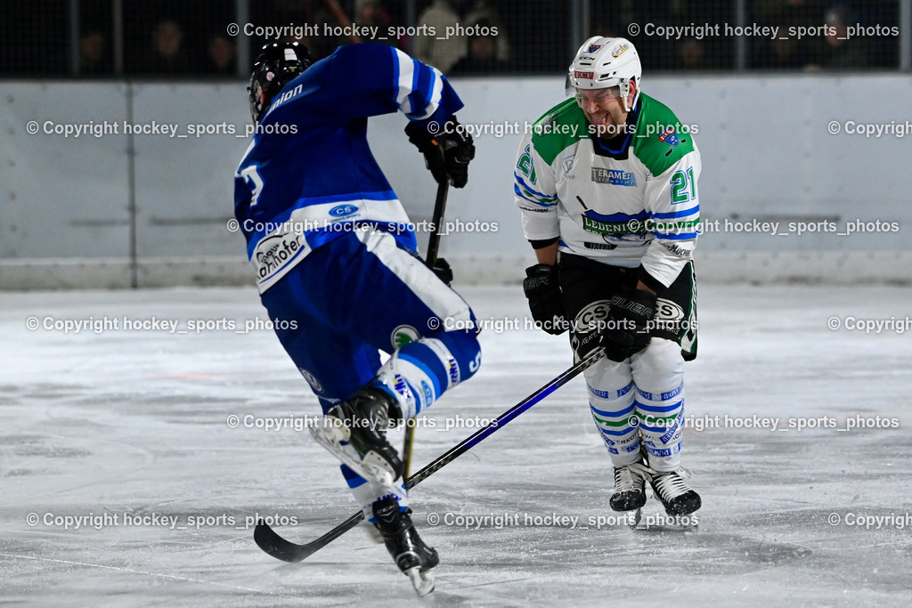 EC Tigers Paternion vs. EC Feld am See Ledenitzen | #5 Rauter Marcel EC Tigers Paternion, #21 Moser Sandro Feld am See Ledenitzen, EC Tigers Paternion vs. EC Feld am See Ledenitzen, EC Tigers Paternion vs. EC Feld am See Ledenitzen am 19.01.2025 in Villach (Eisplatz Paternion), Austria, (Photo by Bernd Stefan)