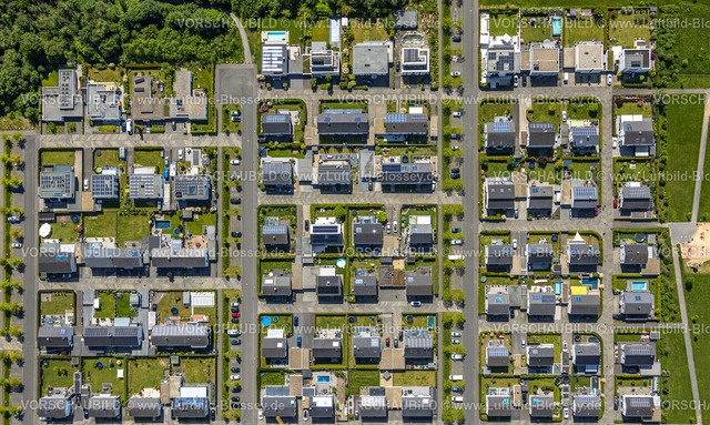 Gelsenkirchen230511208-3 | Luftbild, Hafenquartier Graf Bismarck, am Yachthafen Stölting Marina, Senkrechtaufnahme, Bismarck, Gelsenkirchen, Ruhrgebiet, Nordrhein-Westfalen, Deutschland