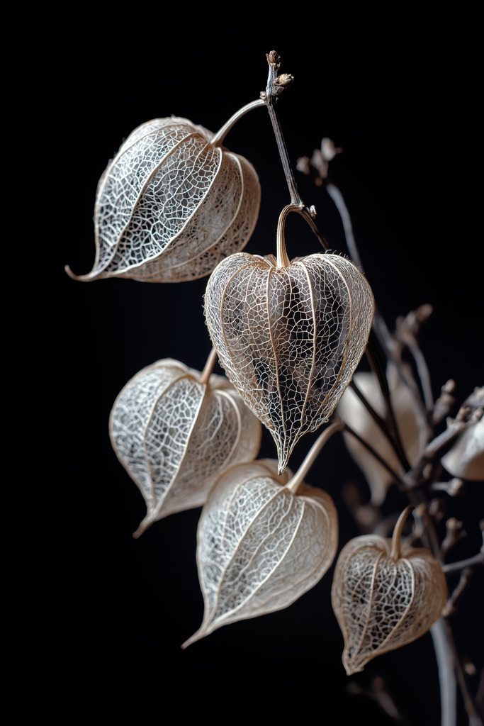 2602026 - Physalis im Dunkel | Physalis im Stil einer reduzierten, ästhetischen Studiofotografie mit feiner Lichtführung.