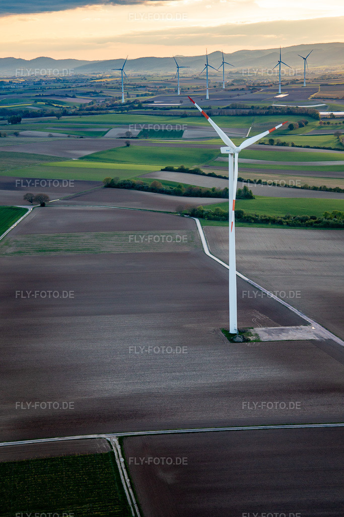 Luftbild: Windpark Minfeld in Minfeld im Bundesland Rheinland-Pfalz in Deutschland. Foto: IMG_140379.jpg vom 23.04.2024 durch Werner Riehm/FLY-FOTO.de