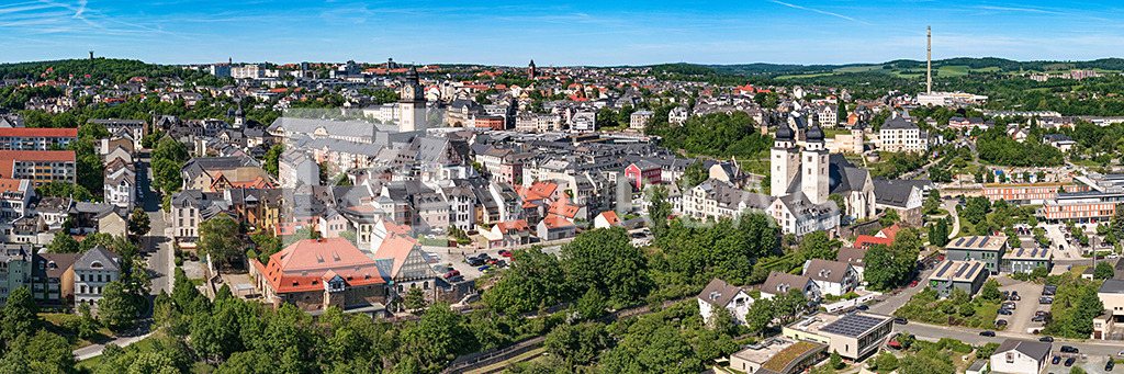 Plauen-Panorama-DJI_0007 | Plauen mit Johanniskirche, dem Malzhaus und seiner historischen Altstadt - Realisiert mit Pictrs.com