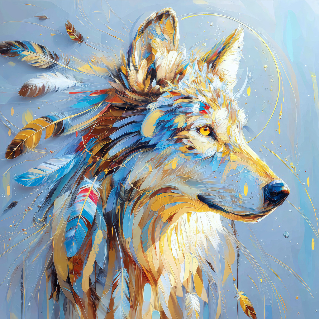 2509007 - Wolfsgeist | Bestelle dieses Wolfsmotiv als Wandbild oder Poster in vielen Größen und Ausführungen und mit kostenloser Lieferung innerhalb Deutschlands. 