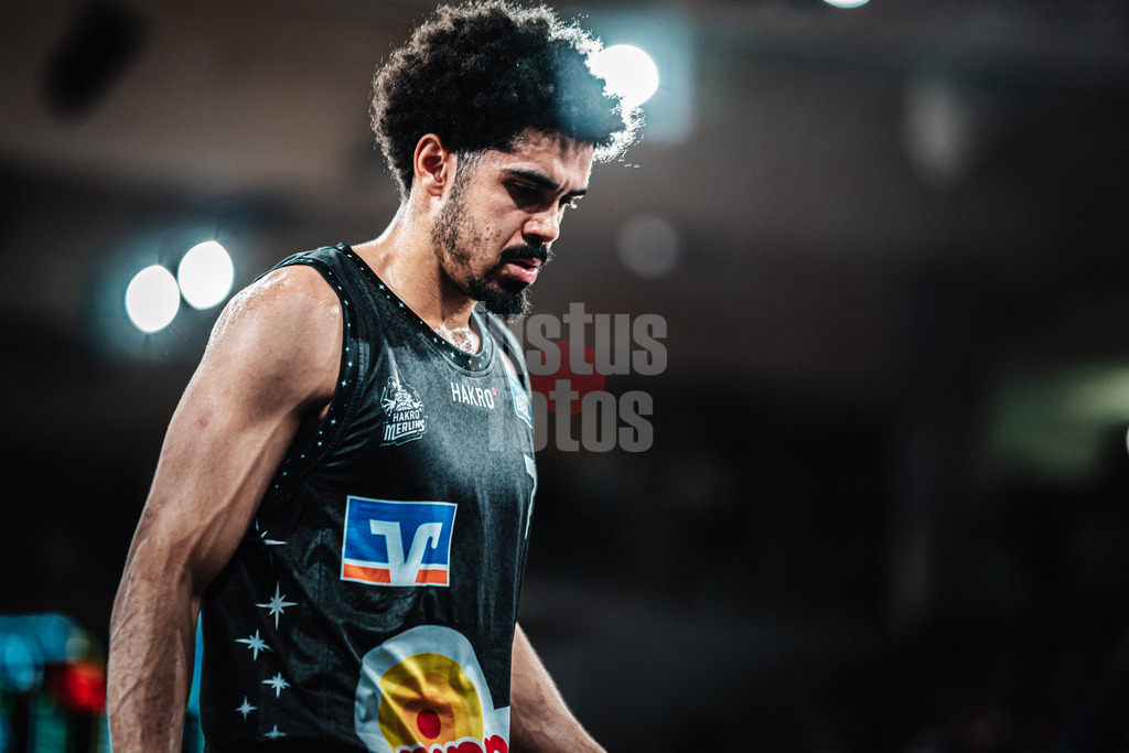 Basketball | Männer | Saison 2023/2024 | easyCredit Basketball Bundesliga | 31. Spieltag | Veolia Towers Hamburg vs. HAKRO Merlins Crailsheim | 30.04.2024 | Alexey Borges (#7, HAKRO Merlins Crailsheim)
