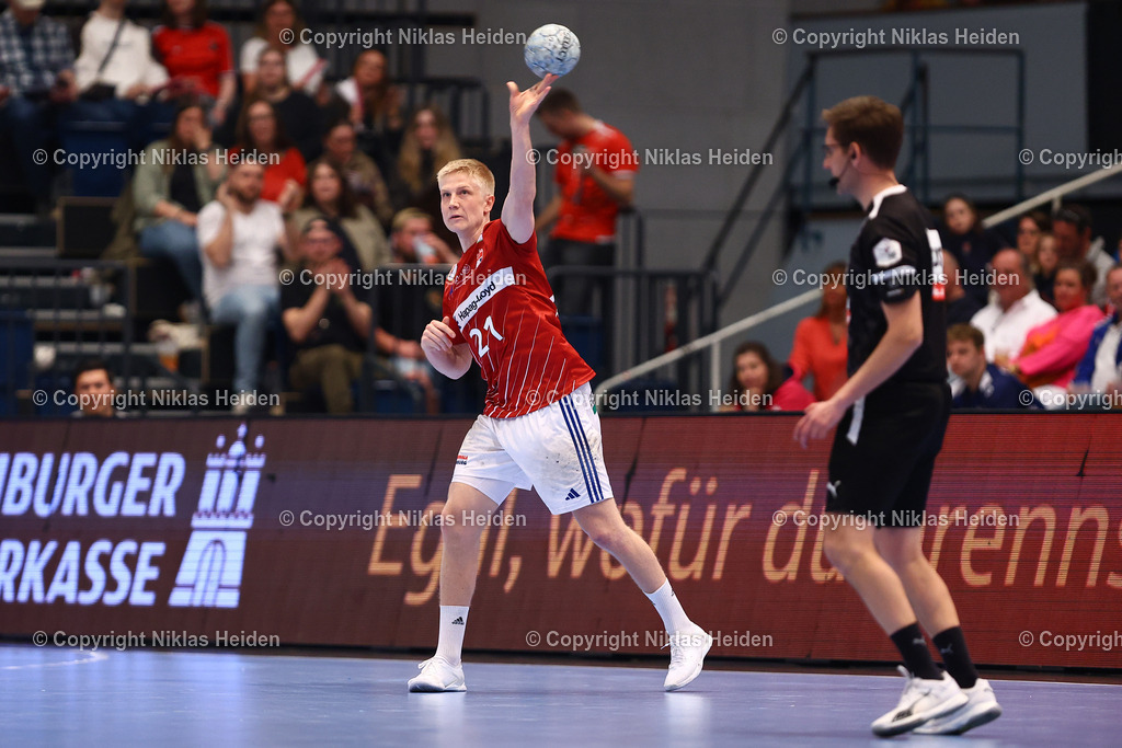 NH_HandballSportVereinHamburg_1VfLPotsdam_HandballBundesliga_03042025 | #21 Frederik Bo Andersen (HSV Hamburg)Handball I Herren I Bundesliga (Daikin HBL) I Saison 2024-2025 I 25. Spieltag I HSV Hamburg - 1. VfL Potsdam I 03.04.2025 I Sporthalle Hamburg