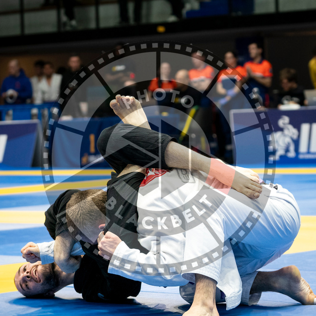 20240123PBB00727 | Fighters compete during the second day of the IBJJF European Championship in Paris, France, on January 23, 2024.