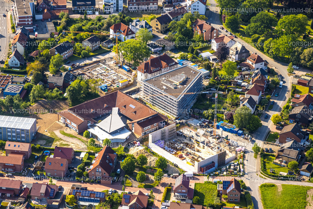 Hamm230506638 | Luftbild, Baustelle mit Neubau und Sanierung Arnold-Freymuth-Gesamtschule / Falkschule, Stadtbezirk Herringen, Hamm, Ruhrgebiet, Nordrhein-Westfalen, Deutschland