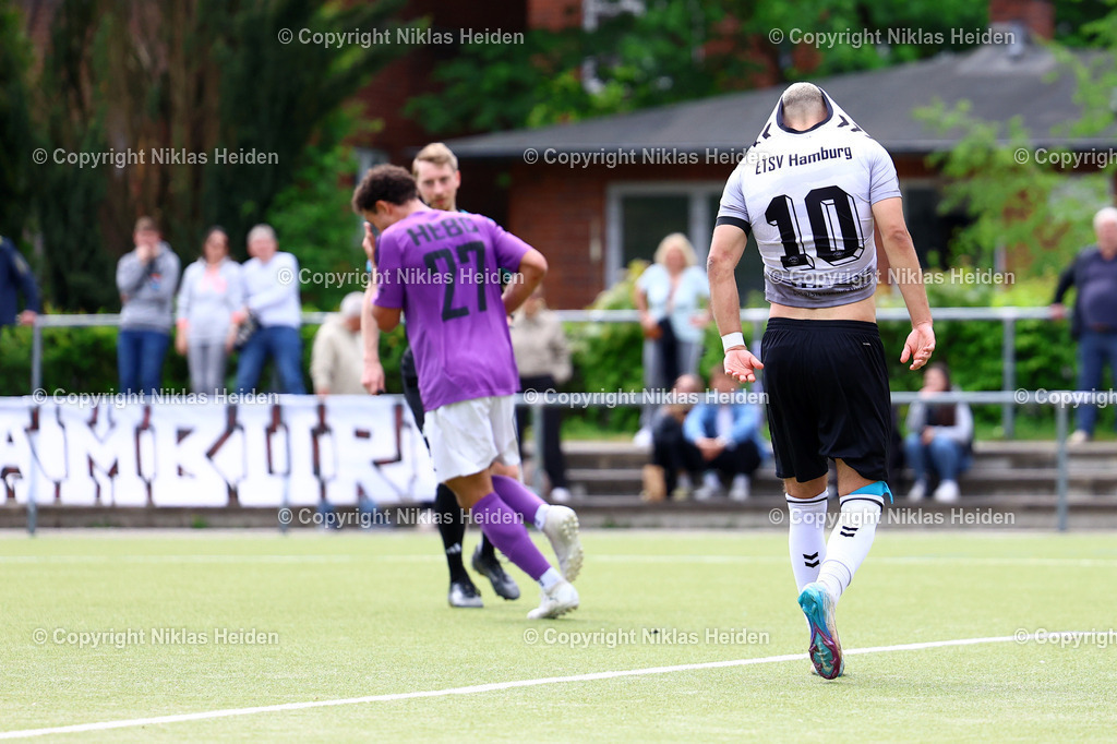 NH_HEBC_ETSVHamburg_OberligaHamburg_10052026 | #10 Erolind Krasniqi (ETSV Hamburg) hadert mit seinem verschossenen Elfmeter.Fußball I Herren I Gamesright Oberliga Hamburg I Saison 2025-2026 I 33. Spieltag I HEBC - ETSV Hamburg I 10.05.2026 I Reinmüllersportplatz