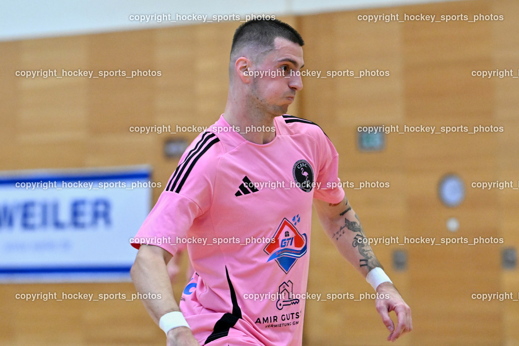 Carinthia Flamengo Futsal Club vs. Dynamo Triestingtal | #24 Zoran Vukovic Carinthia Flamengo, Carinthia Flamengo Futsal Club vs. Dynamo Triestingtal, Carinthia Flamengo Futsal Club vs. Dynamo Triestingtal am 29.12.2024 in Villach (Ballspielhalle St. Martin), Austria, (Photo by Bernd Stefan)