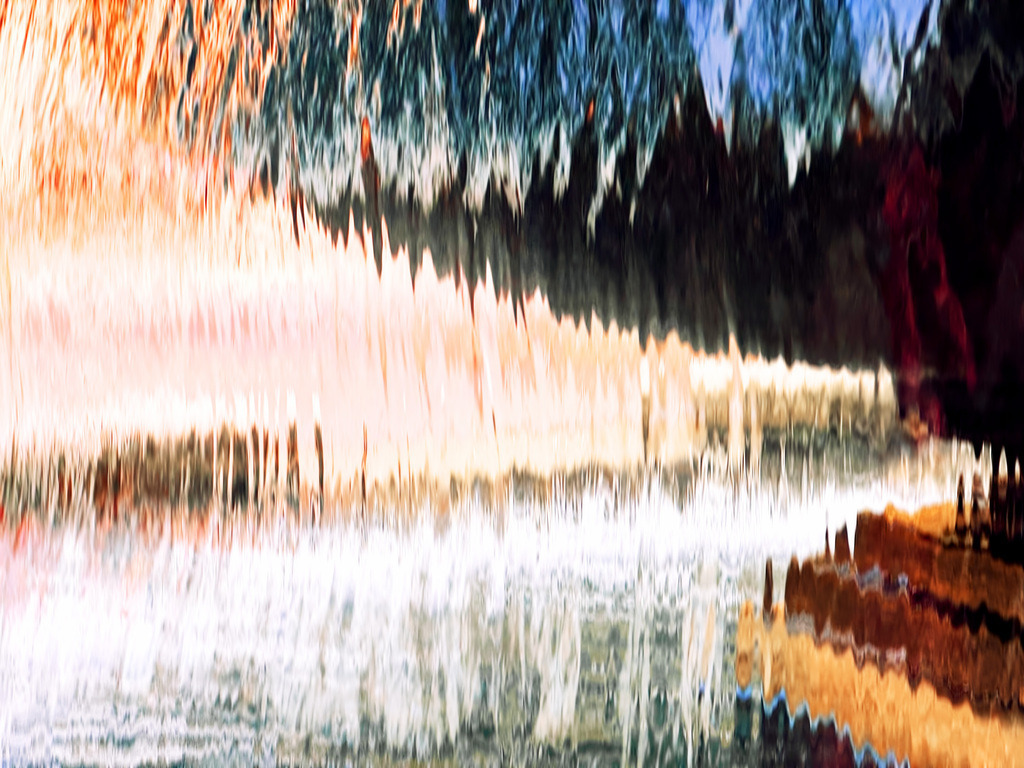 Wishing Fountain | Das Bild lässt den Betrachter durch den Wasservorhang eines Springbrunnens blicken. Die Sonnen bringt Farben und Wasserstruktur zum Leuchten und verführt zum Entspannen und Träumen.Unsere Empfehlung: Alu-Dibond (gebürstet) oder Acrylglas - Realisiert mit Pictrs.com