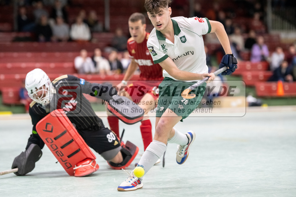 SFE_20230114_0077 | 1. Bundesliga Hockey Herren Rot-Weiss Köln - Uhlenhorst Mülheim am 14.01.2023 in Köln (KTHC Stadion Rot-Weiss Köln Tennis and Hockey Club), Photo: Stephan Fehrmann 2022 (Sports-Gallery),Lennard Leist( Torwart Rot-Weiss Köln #80 )