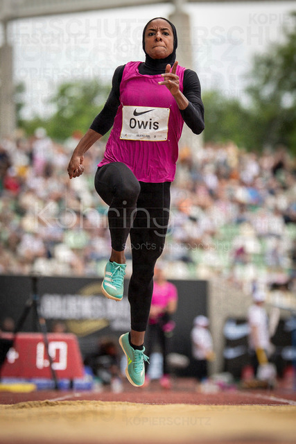 Golden Oval; Dresden, 31.05.2026 | DRESDEN , GERMANY - MAY 31:  Esraa Owis (EGY / Egypt) competes in the long jump during the Golden Oval Continental Tour Silver meeting on May 31, 2026 at Heinz-Steyer-Stadion in Dresden, Saxony, Germany.