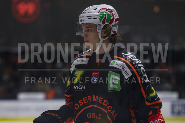 ICE Hockey League: Moser Medical Graz 99ers vs HC TIWAG Innsbruck – Die Haie | Graz, Austria,31.Jan.26 - ICE HOCKEY - ICE Hockey League, Graz 99ers vs HC Innsbruck. The image shows Jakob Lippitsch (99ers).