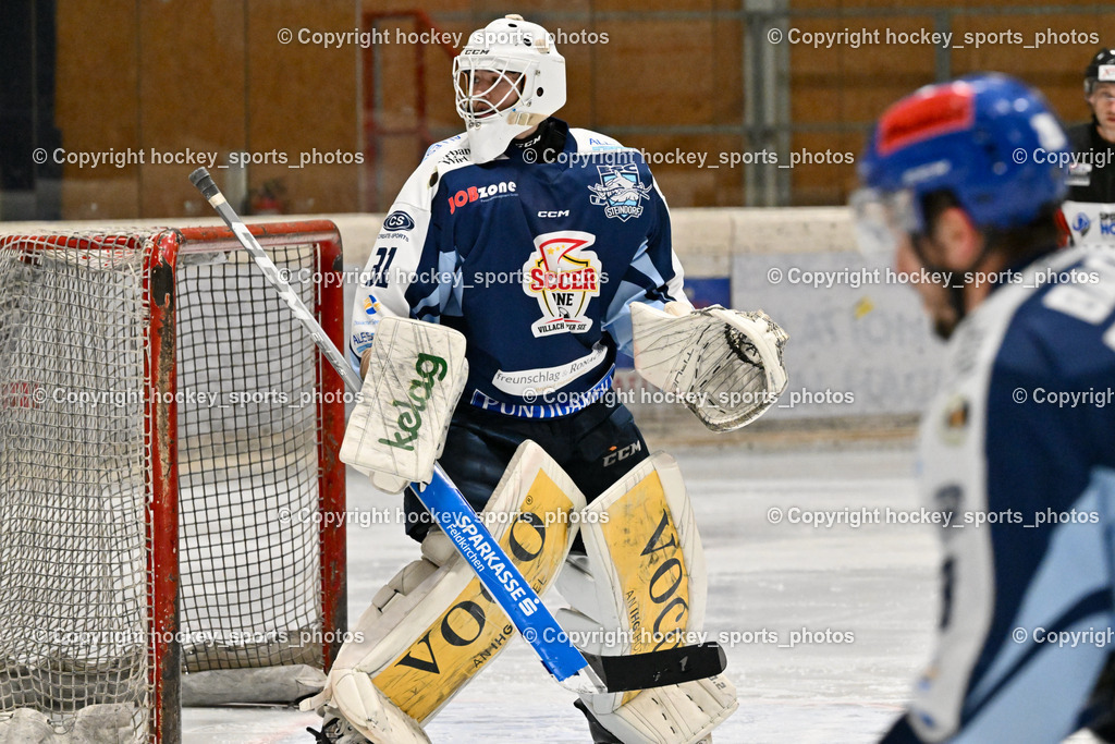 EC Hornets Spittal vs. ESC Steindorf 23.2.2024 | #31 Steiner Paul ESC Steindorf, EC Hornets Spittal vs. ESC Steindorf 23.2.2024, EC Hornets Spittal vs. ESC Steindorf 23.2.2024 am 23.02.2024 in Spittal an der Drau (Eissportzentrum Spittal), Austria, (Photo by Bernd Stefan)