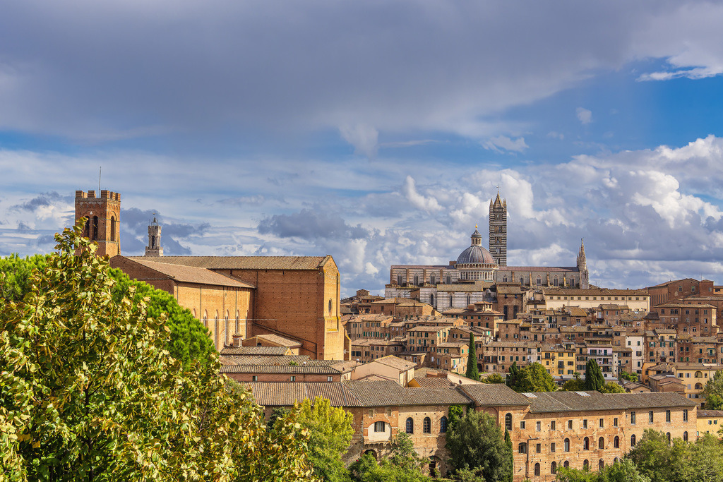 Blick über die Altstadt von Siena in Italien | Blick über die Altstadt von Siena in Italien.