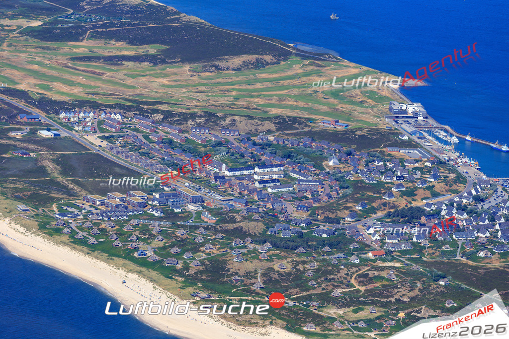 Die Luftbildaufnahme Hoernum - Sylt wurde 2018 mittels Flugzeug (keine Drohne) erstellt. Perfekte Schärfe und Druck- Auflösung- Garantiert!