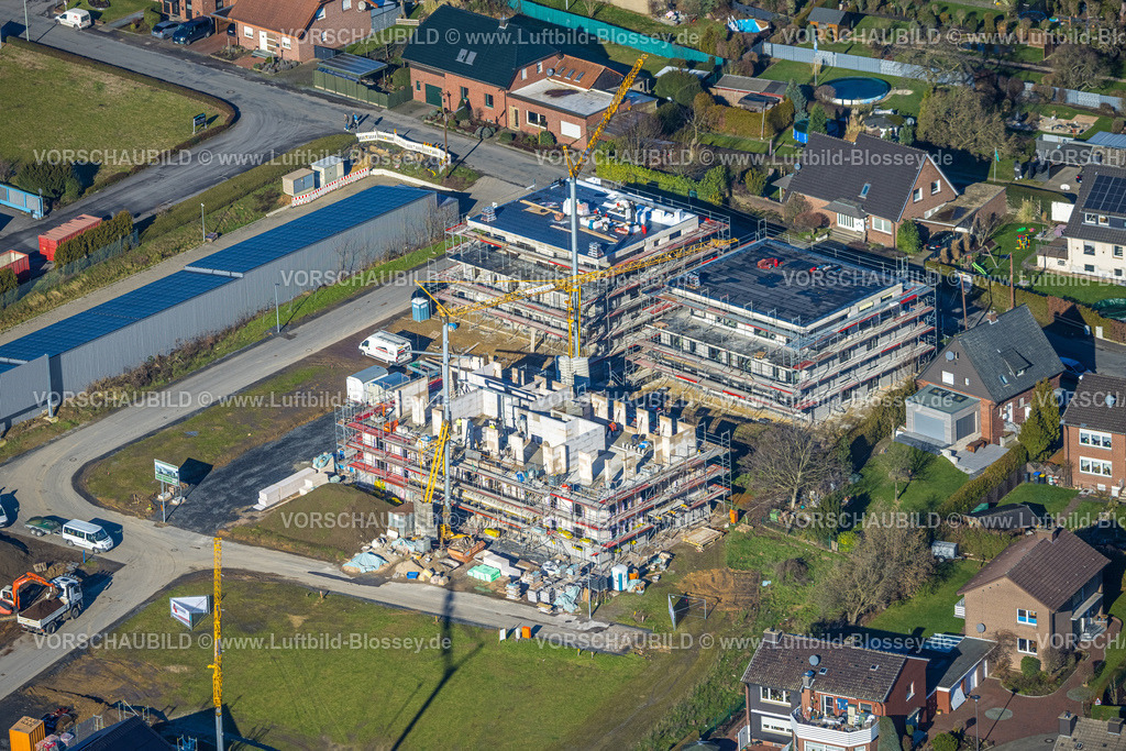 Werne230203120 | Luftbild, Baustelle und Neubaugebiet Baaken, Werne, Ruhrgebiet, Nordrhein-Westfalen, Deutschland