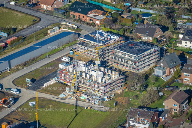 Werne230203120 | Luftbild, Baustelle und Neubaugebiet Baaken, Werne, Ruhrgebiet, Nordrhein-Westfalen, Deutschland