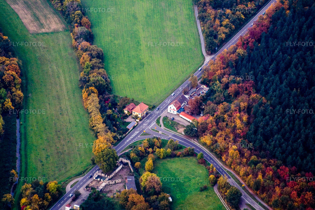 Luftbild: Naturschutz Einrichtung der Tierheim- Station Tierhilfe Forst e.V im Ortsteil Wiesental in Waghäusel im Bundesland Baden-Württemberg in Deutschland. Foto: IMG_14157.jpg vom 12.10.2008 durch Werner Riehm/FLY-FOTO.de