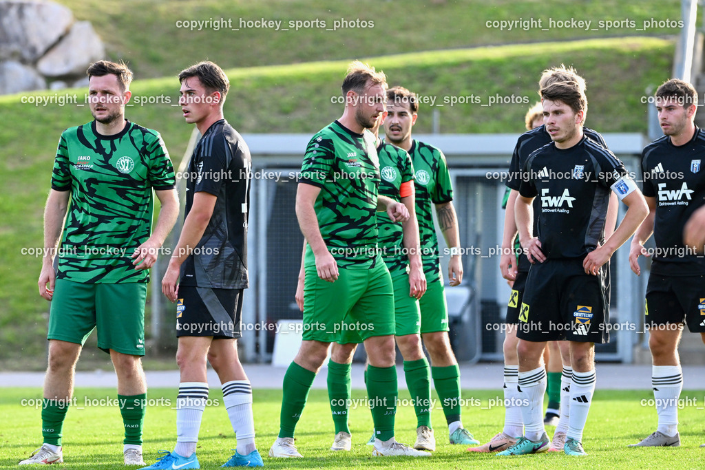 SC Landskron vs. Thal Assling  | #4 Ingo Mailänder SC Landskron,  #10 Julian Jakob Moser Thal Assling, #18 Alexander Reichmann SC Landskron, #27 Dominik Klaus Kofler Thal Assling, SC Landskron vs. Thal Assling , SC Landskron vs. Thal Assling  am 09.08.2024 in Villach (Sportanlage Landskron), Austria, (Photo by Bernd Stefan)