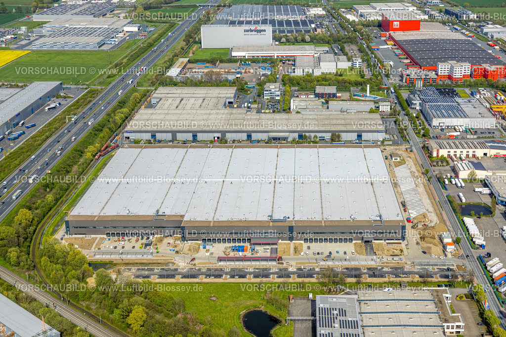 Boenen230404936 | Luftbild, Gewerbegebiet InlogParc, Edisonstraße, an der Autobahn A2, Westerbönen, Bönen, Ruhrgebiet, Nordrhein-Westfalen, Deutschland