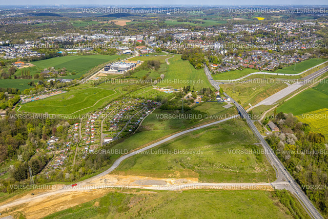 Heiligenhaus230407687 | Luftbild, Innovationspark Heiligenhaus, Baugelände und Baustelle mit Neubau R+M de Wit, Friedhofsallee, Kleingartenverein Leibeck, Heiligenhaus, Ruhrgebiet, Nordrhein-Westfalen, Deutschland