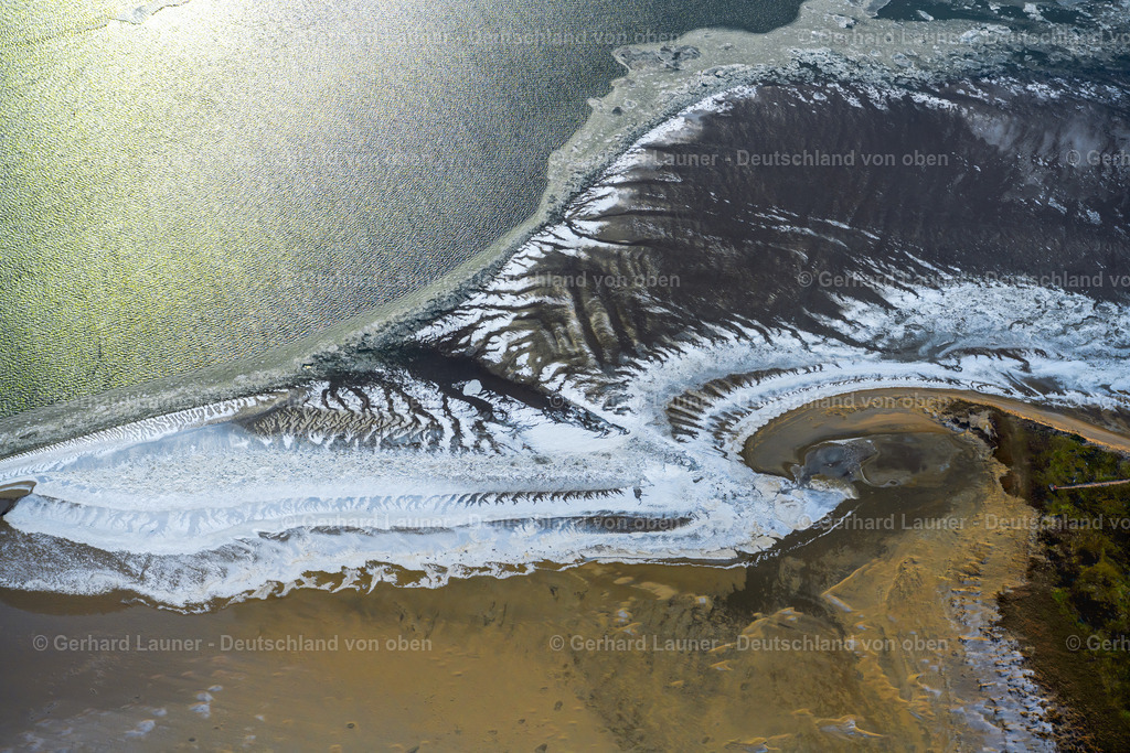 4044326 | winterliche Wattstrukturen am  Ostende von Spiekeroog, Nationalpark Niedersächsisches Wattenmeer