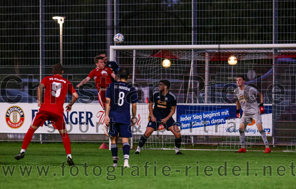 2023-08-22_072_FC_Finsing_gegen_SC_Moosen-Vils | Finsing, Deutschland, 22.08.2023:
Fußball, Kreisliga 2023 / 2024, 5. Spieltag, FC Finsing gegen SC Moosen/Vils, Endergebnis: 5:0

Andre Huber (FC Finsing, #9), Marko Kaltner (SC Moosen/Vils, #8), Simon Reger (SC Moosen/Vils, #22), Torwart Julian Walter (SC Moosen/Vils, #1)

Foto: Christian Riedel / fotografie-riedel.net
