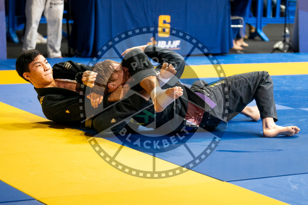 20240123PBB00492 | Fighters compete during the second day of the IBJJF European Championship in Paris, France, on January 23, 2024.