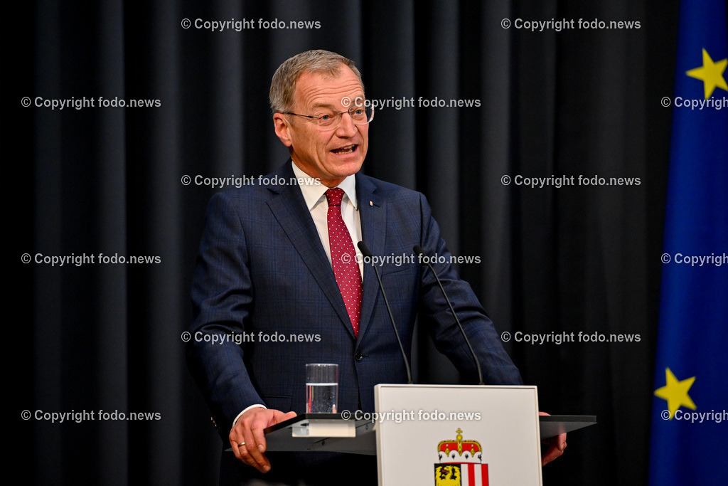 LH Thomas Stelzer (VP_ Landeshauptmann Ooe)_ 05.05.024-4 | 05.05.2024, Linz, AUT, Thomas Stelzer im Bild LH Thomas Stelzer (VP, Landeshauptmann Ooe), Oberoesterreich, Landesregierung, Politik, Rede