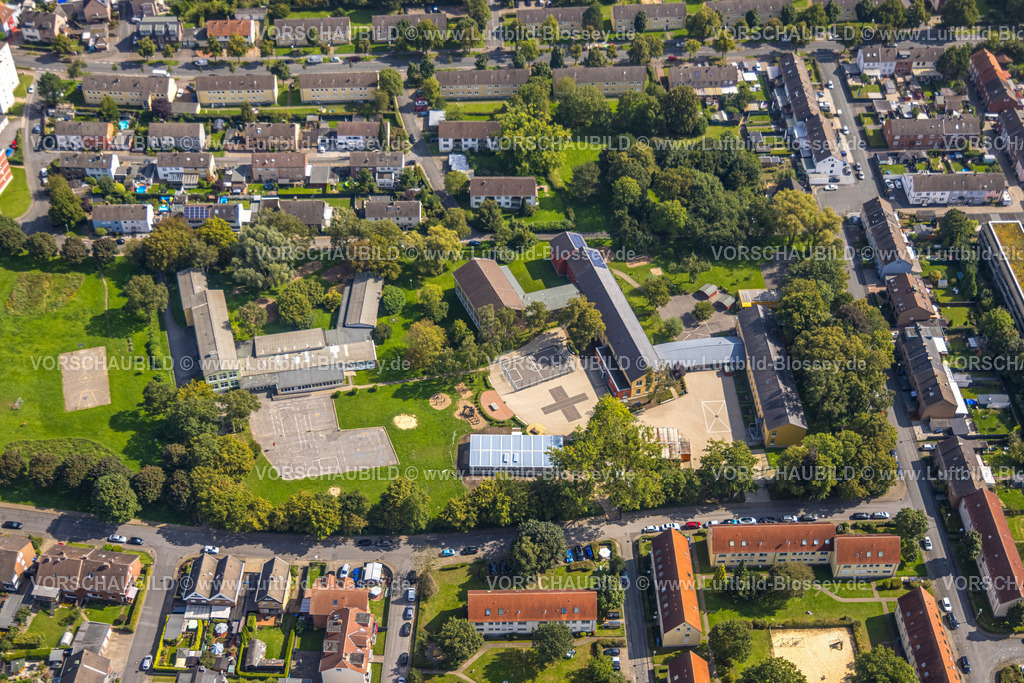 Hamm230900032 | Luftbild, Gutenbergschule, Erich-Kästner-Schule, Stadtbezirk Heessen, Hamm, Ruhrgebiet, Nordrhein-Westfalen, Deutschland