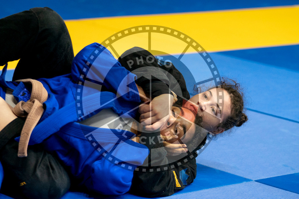 20240124PBB02084 | Fighters compete during the second day of the IBJJF European Championship in Paris, France, on January 24, 2024.