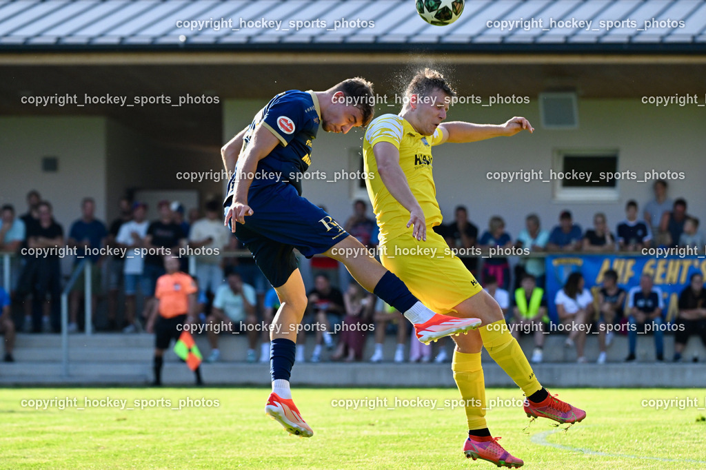 SV Malta vs. ATUS Velden | #26 Luka Nemet ATUS Velden, #5 Maximilian Leitner SV Malta, SV Malta vs. ATUS Velden, SV Malta vs. ATUS Velden am 19.08.2025 in Malta (Sportplatz Malta), Austria, (Photo by Bernd Stefan)