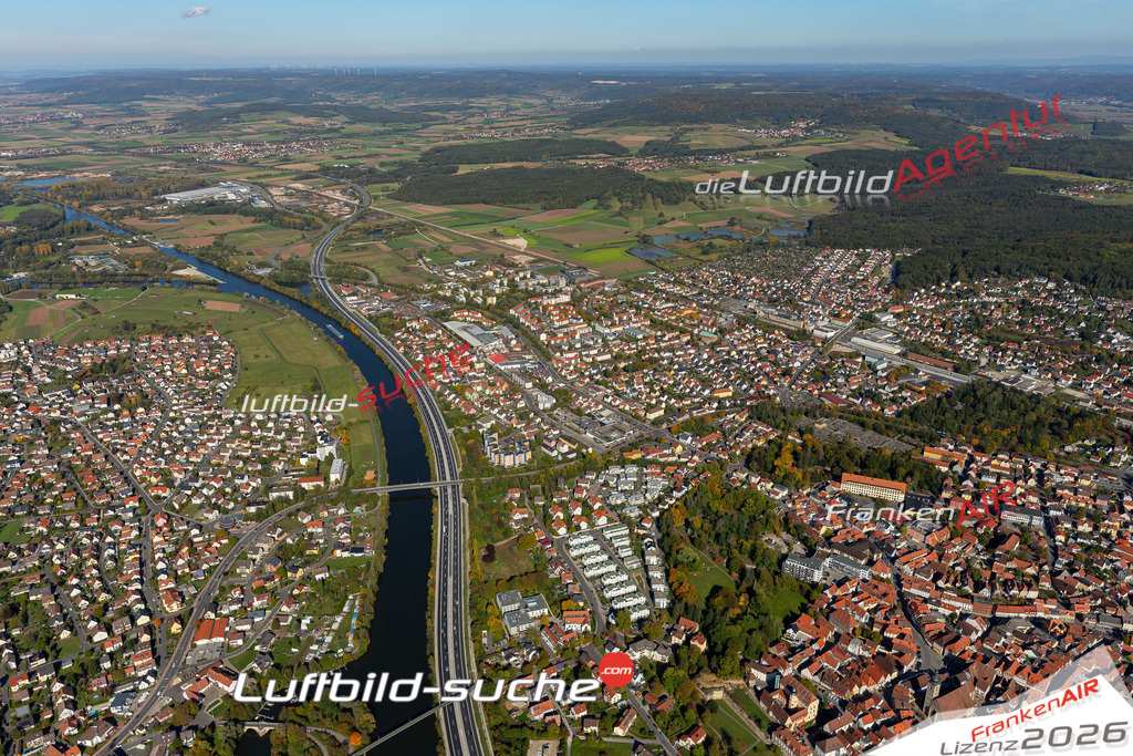 Das Luftbild der Stadt Forchheim wurde 2019 vom Flugzeug heraus erstellt (keine Drohne) Aufnahmehöhe ca.400 Meter- hohe Auflösung- beste Druck-Qualität garantiert!