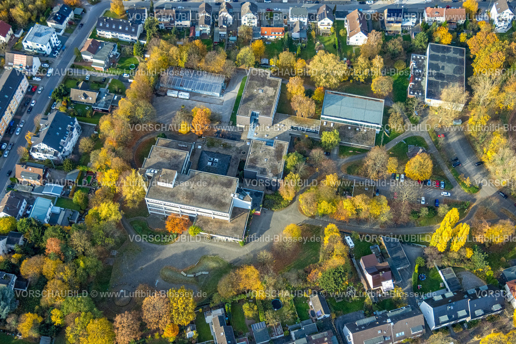 Hagen251102713 | Luftbild, Heinrich-Heine-Realschule, herbstliche Bäume, Boele, Hagen, Ruhrgebiet, Nordrhein-Westfalen, Deutschland
