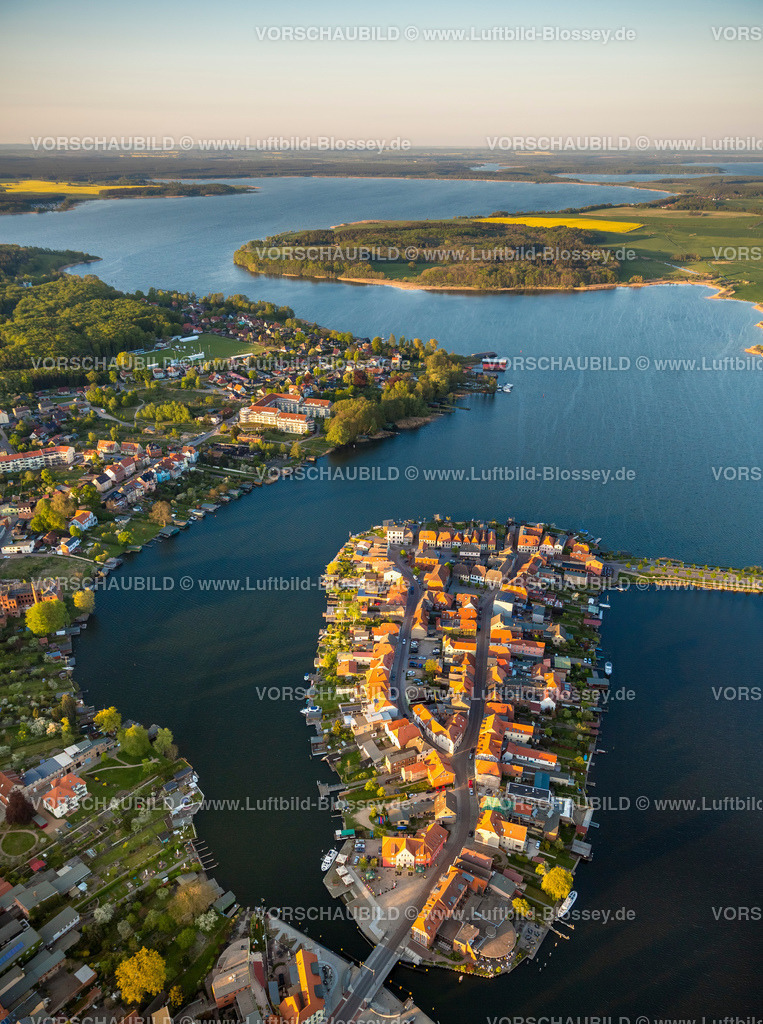 Malchow14043524 | Malchow mit Malchower See und Altstadtinsel mit Alter Markt,  Malchow, Mecklenburgische Seenplatte, Mecklenburger Seenplatte  , Mecklenburg-Vorpommern, Deutschland