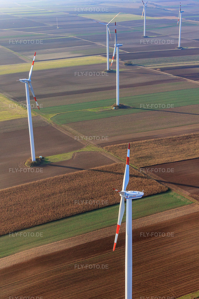 Luftbild: Windpark zwischen Rülzheim und Offenbach in Rülzheim im Bundesland Rheinland-Pfalz in Deutschland. Foto: IMG_61113.jpg vom 18.11.2013 durch Werner Riehm/FLY-FOTO.de