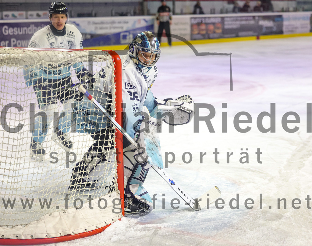 2026-01-06_039_TSV_Erding_gegen_EV_Lindau_Islanders | Erding, Deutschland, 06.01.2026:Eishockey, Oberliga Süd 2025 / 2026, 35. Spieltag, TSV Erding gegen EV Lindau Islanders, Endergebnis: 2:5Torwart Daniel Filimonov (EV Lindau Islanders, #96)Foto: Christian Riedel / fotografie-riedel.net