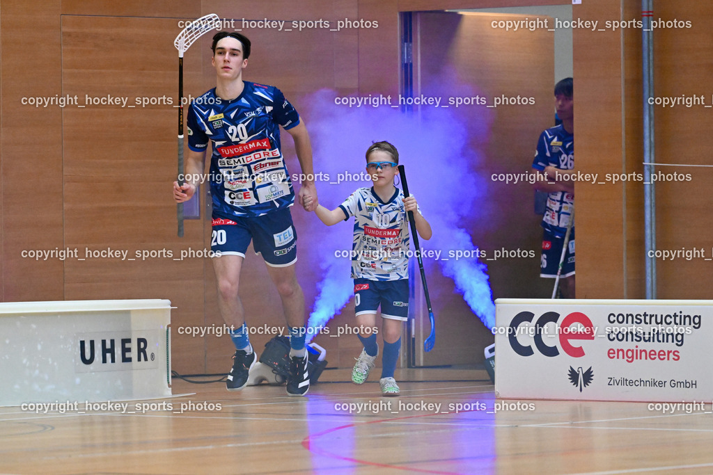 VSV Unihockey vs. Wiener Floorballferein 6.4.2024 | #20 David Gredler VSV Unihockey, VSV Unihockey vs. Wiener Floorballferein 6.4.2024, VSV Unihockey vs. Wiener Floorballferein  am 06.04.2024 in Villach (Ballspielhalle St. Martin), Austria, (Photo by Bernd Stefan)