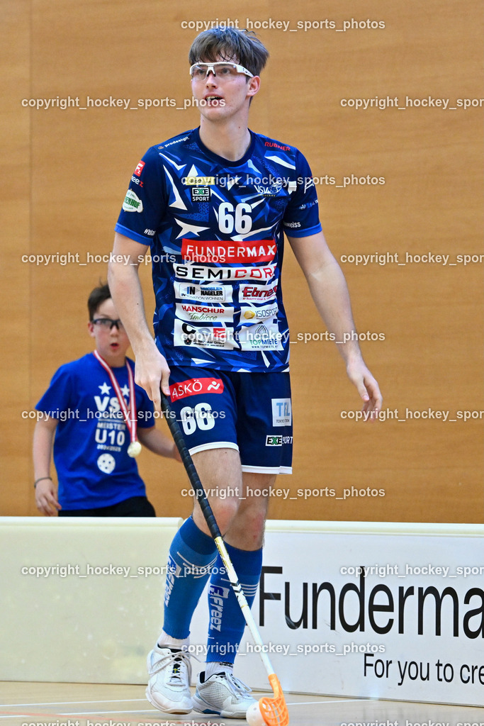 VSV Unihockey vs. Wiener Floorball Verein | #66 Jakob Rainer VSV Unihockey, VSV Unihockey vs. Wiener Floorball Verein, VSV Unihockey vs. Wiener Floorball Verein am 18.05.2025 in Villach (Ballspielhalle St. Martin), Austria, (Photo by Bernd Stefan)