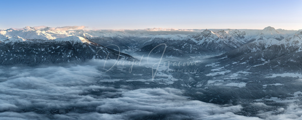 Abendstimmung | Abendstimmung mit Nebel über Innsbruck