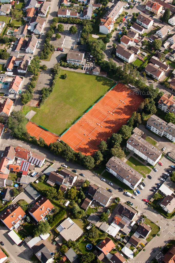 Luftbild: Linkenheim, Tennisclub TV Linkenheim e.V im Ortsteil Linkenheim in Linkenheim-Hochstetten im Bundesland Baden-Württemberg in Deutschland. Foto: IMG_33242.jpg vom 05.09.2010 durch Werner Riehm/FLY-FOTO.de