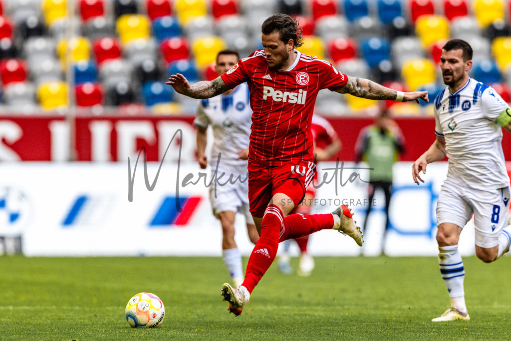 Fortuna Düsseldorf vs. Karlsruher SC | Düsseldorf, 30.04.2023: 2. Bundesliga, 30. Spieltag, Fortuna Düsseldorf gegen Karlsruher SC in der Merkur Arena in Düsseldorf. Foto: sportfotografie.ms | Markus Paletta - Realisiert mit Pictrs.com