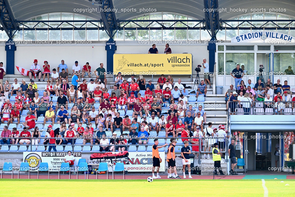 ATUS Velden vs. GAK | Besucher Stadion Lind, ATUS Velden vs. GAK, ATUS Velden vs. GAK am 26.07.2024 in Villach (Stadion Lind), Austria, (Photo by Bernd Stefan)